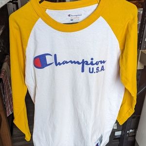 Champion Midsleeve Yellow White